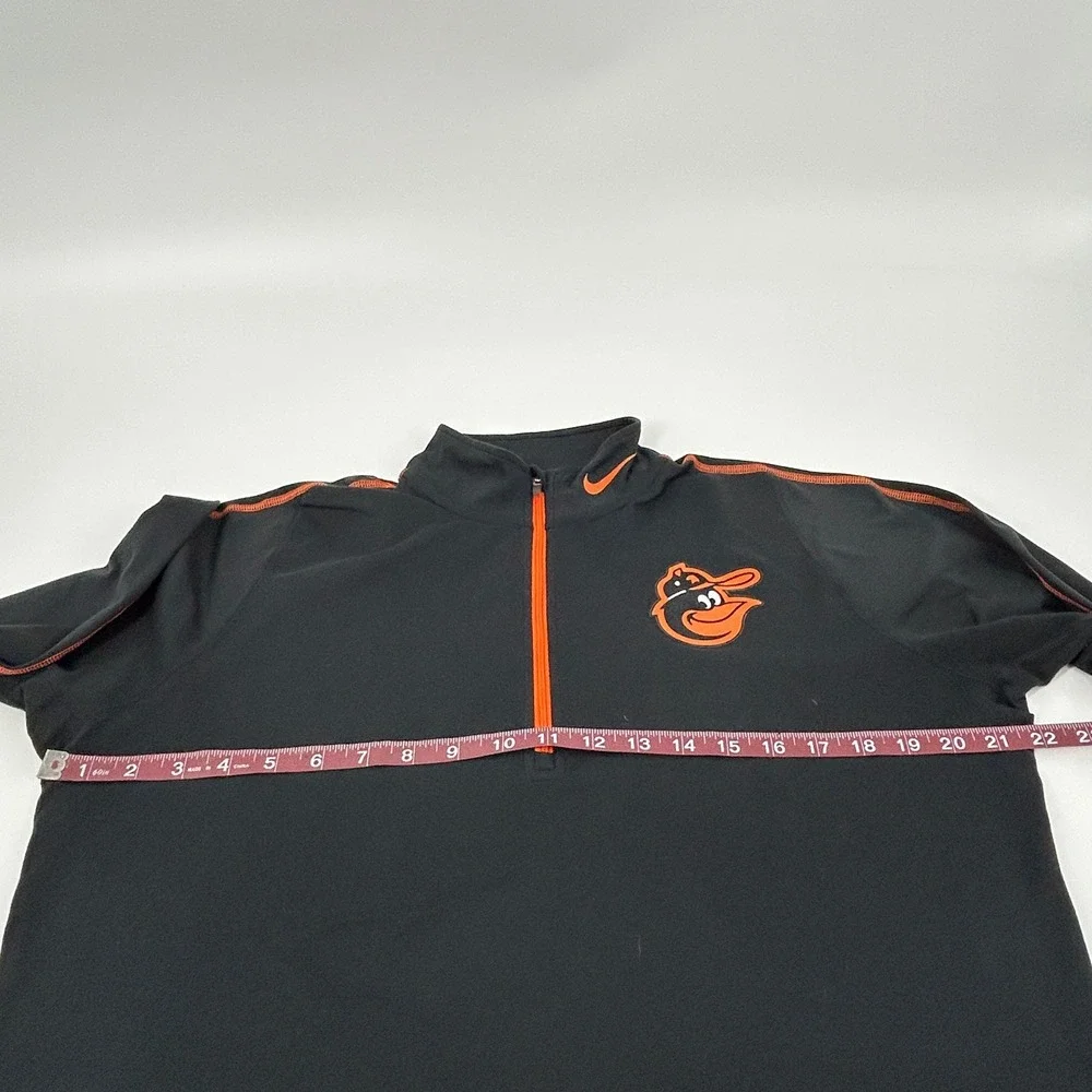 Baltimore‎ Orioles Pullover Womens XL Black Nike Dri-FIT Cooperstown 1/4 Zip MLB